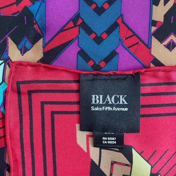 Saks Fifth Avenue Black Label Silk Scarf - Picture 8 of 8
